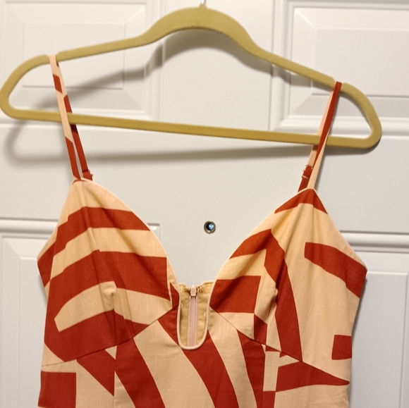 Mon Renn| *Missing* Hook Surreal Midi Dress 100% Cotton Abstract Print US M Tag - Picture 2 of 13